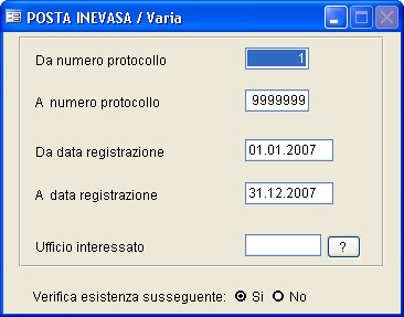 maschera stampa posta inevasa